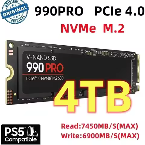 M.2 990 PRO NVMe SSD PCIe Gen4 High Performance Internal Drive 2TB 4TB Storage Upgrade For PS5 Deskt