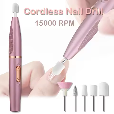 Professional Nail Drill Machine Milling Cutter Set Electric Manicure For Acrylic Gel Polish Recharge