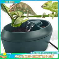 In stock-Reptile Chameleon Cantina with Snacks Trough, Drinking Fountain Water Dripper for Amphibian