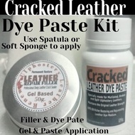 Cracked Leather Dye Repair Kit/ Cracked Filler and Dye Sealer Repair Paste/ Use Spatula to Apply./Fo