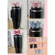 Tumbler Accessories (BOW GLITTER 1PCS) tumbler accessories decoration (accessories only)