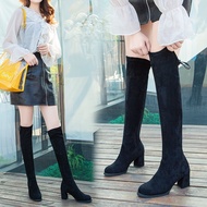 35-44 Extra Large Size Women's Shoes 41 Plus Size Boots Women 42 Thick Heel Martin Boots Long Tube S