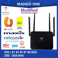 （Modified Router)300Mbps Wifi Routers Unlocked 4G lte cpe Router with LAN Port Support SIM card Portable Wireless Router  Malaysia SIM card, unlimited data
