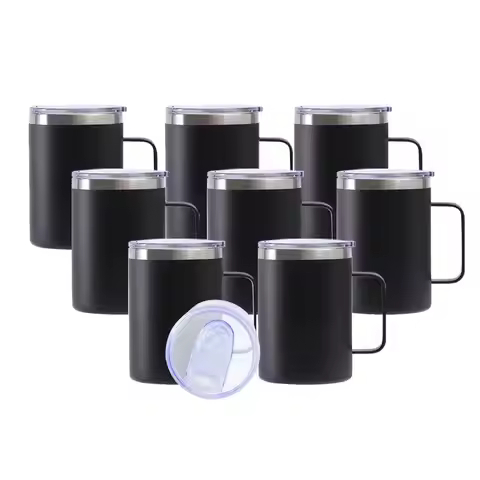 Custom Logo 12 oz 14 oz 16oz Double Wall Vacuum Tumbler Cup Powder Coated Insulated Stainless Steel