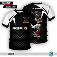 DJ Esports Baju Jersey Gaming Esport FreeFire Gratis Ganti Nama dan Logo Full Printing dan Sublime