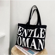 GENTLEWOMAN GW Canvas Shoulder Tote Bag Gentle Women Simple Canvas Shoulder Bag Large Capacity Tote 