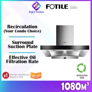 1080m3/hr FOTILE AC Motor Recirculation Hood with Alluminium & Carbon Filter | EMS9021-R