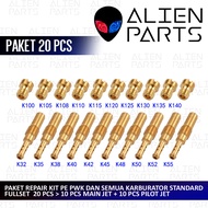 20 PCS PACKAGE JET PWK PE FULLSET MAIN JET PILOT MAINJET SPUYER REPAIR KIT PJ MJ MEN REPAIRS CARBURA