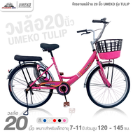จักรยานแม่บ้าน 20 นิ้ว UMEKO รุ่น TULIP (เฟรมเหล็ก ดรัมเบรกหลัง)