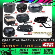 SET KOMBO KOTAK/BOX JIMAT GIVI E250,B27,B32,U37,E20,E26 TOP CASE/MCP01 CARGO PLATE+MV MONORACK FOR S