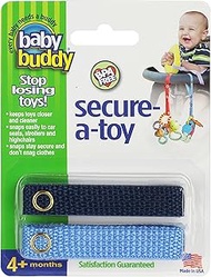 Baby Buddy Secure-A-Toy, Safety Strap Secures Toys, Teether, or Pacifiers to Strollers, Highchairs, 
