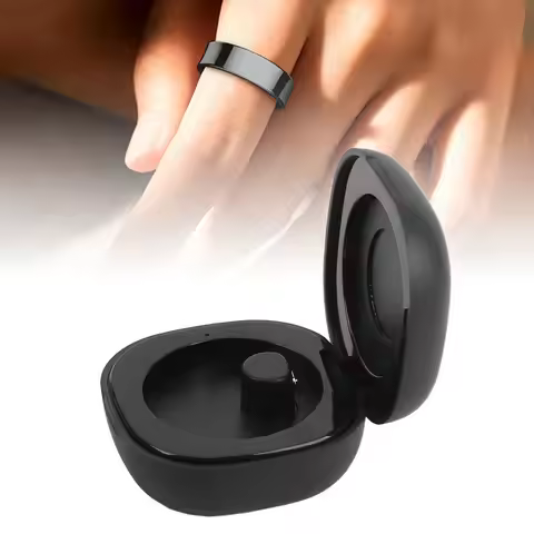 Fitness Ring Portable Smart Ring Charging Case Type C Interface Red Green Indicator 200mAh Battery f