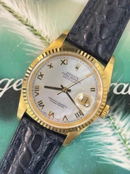 🌈🌈新返貨啦 🌈🌈🐚罕有原裝貝殼羅馬字面🐚36mm 淨錶🥰👔Vintage Rolex Datejust 16238 💛💛狀態一流👔 VU1285（旺角店）