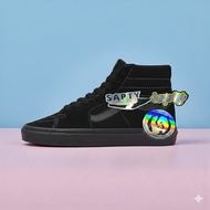 Eska-8 All Black White Casual Sneakers Black Size 37-43