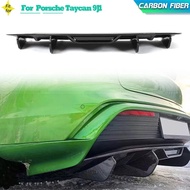 Prepreg Dry Carbon Car Rear Bumper Diffuser Lip Spoiler for Porsche Taycan 9J1 Standard 2019 2020 Au