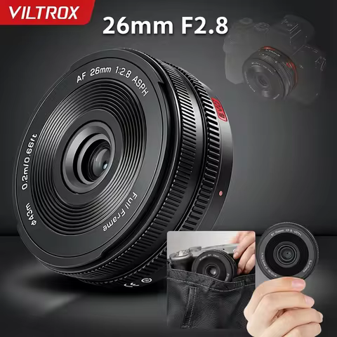 Viltrox AF 26mm F2.8 EVO Full Frame Compact Pancake Lens Large Aperture Wide Prime Lens for Sony E N