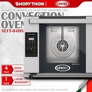 UNOX BAKERLUX SHOP.PRO Arianna XEFT-04HS-ELDP Convection Oven LED Control Double Glass Door 2 Fan Speeds Perfect Bake Pastry Humidity