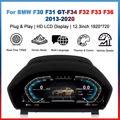 Digital Instrument Cluster For BMW F30 F31 GT-F34 F32 F33 F36 Speedometer Dashboard Gauge, plug & pl