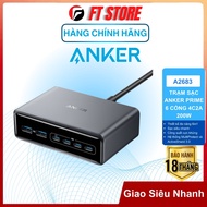 Anker Prime 200W GaN A2683 Fast Charging Station, 6 ports 4C+2A, MultiProtect and ActiveShield 3.0 N