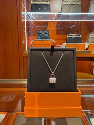 門市現貨～Hermes Constance Necklace 18K Rose Gold 康康滿鑽玫瑰金項鍊