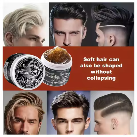 Mokeru Fashion Waxing Strong Hold Long Lasting Styling Men Hair Wax Pomade Molding Hair Gel Hairstyl