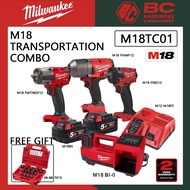 Milwaukee M18 Transportation Combo RM3788 set M18 FIW212,M18 FMTIW2F12,M18 FHIWF12,49-66-7013,M18 BI,M18™ 5.0Ah Battery
