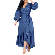 Tema Retro Saloma 60an 70an 80an Pop Yeh Yeh Dress Dinner Hitea Womens Puff Sleeve V-neck Ruffles As