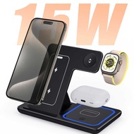 AShop Wireless Charger 3in1 Stand Foldable iPhone Apple Watch 15W