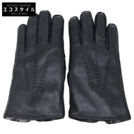 兔毛襯裡鹿皮手套（二手）