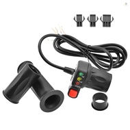 36V/48V Right and Left Electric Bike Handlebar Throttle Grip with Battery Indicator Power Switch Ebi