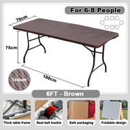 Foldable Banquet Table 6FT Meja Lipat 180cm Heavy Duty Multipurpose Indoor Study Table Catering Dini