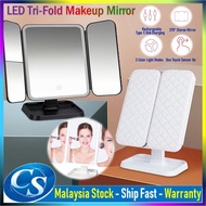 3 Modes Rechargeable LED Desk Mirror Vanity Mirror With Lights Makeup Mirror Touch Control Adjustabl