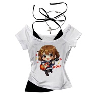 K-on crop top corset gyaru shoujo girl style vintage  Slim Fit Cute Aesthetic gothic  Fairy girls cl