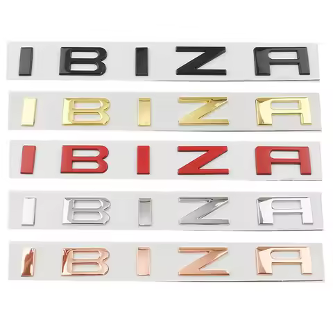Car 3D Metal Trunk Words Letters Logo Decals Emblem Badge Sticker For Seat IBIZA MK1 MK2 MK3 MK4 MK5