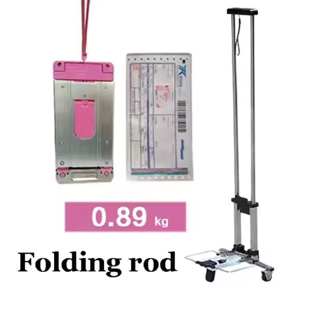 Full folding trolley stainless steel luggage car go to school Trolley bag travel carry suitcase shop