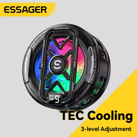 Essager Magnetic Phone Cooler with Digital Display Fast Cooling Back-clip Radiator for iPhone 17 Gam