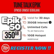 EPIK50 350GB CAVEREGE CELCOMDIGI 5G /4G HI-SPEED
