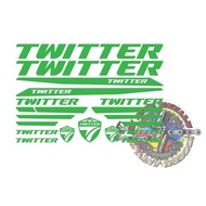 Twitter Bike Frame Decals