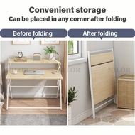 HUHU-【Foldable Table】Folding Portable Study Table Free Installation Writing Desk Home Laptop Desk Ko