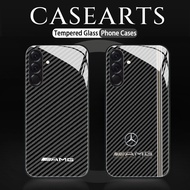 For Casing Samsung Galaxy A56 A55 A54 A53 A52 A51 A50S 4G 5G Tekstur serat tinggi AMG Glass Shockpro