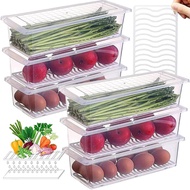 1/3/5Pcs Refrigerator Rectangular Food Fresh-keeping Boxes /Fruits Vegetables Meat Storage Container