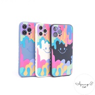 Luxury Rubik's Cube Smiley Edge Water Color Soft Case IP 6 7 8 SE 6+ 7+ 8+ X Xs Xr 11