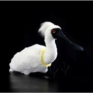 [That Model] 30cm Simulation Black-Faced Spoonbell Egret Egret Egret Bird Doll Doll Plush Toy Doll B