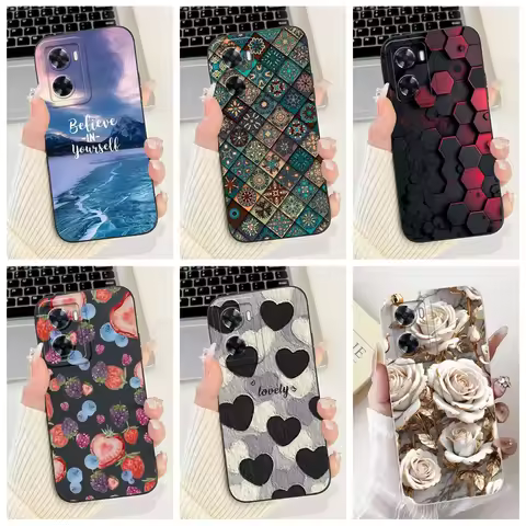 Case For Oppo A57 A77 4G 2022 Cover CPH2387 Luxury Marble Space Protective Shells For OPPO A77s CPH2