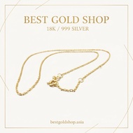 999 Silver Gold Plated Adjustable Necklace