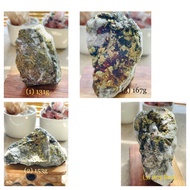 Natural Gold pyrite symbiosis white crystal raw specimen 131/153/167g