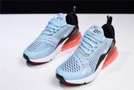 桃子代購～潮品Nike Air Max 270 Flyknit 黑灰藍 網面 氣墊 緩震 休閒 運動 慢跑鞋 AH67