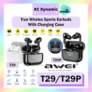 Awei T29/ T29P TWS  True Wireless Sports Earbuds With Charging  Case Bluetooth Version 5.0