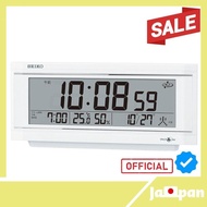 【Direct From Japan】Seiko Clock Alarm Clock Alarm Clock Satellite Radio Wave Digital Calendar Temperature Humidity Display Alarm with Light SPACELINK SPACELINK GP501W