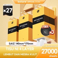 [27 PCS] Botare Hanging Pull Box Tissue 4-Ply, 140mm x 175mm 1000 sheet, Household Tissue Paper